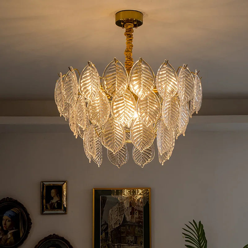 Decorbites™ Blatt-Glas-Hängelampe Luxus-Esszimmer-Deckenleuchte