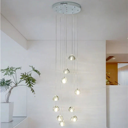 DecorBites™ Crystal LED Ceiling Chandeliers Bedroom Living Room Staircase Pendant Lamp