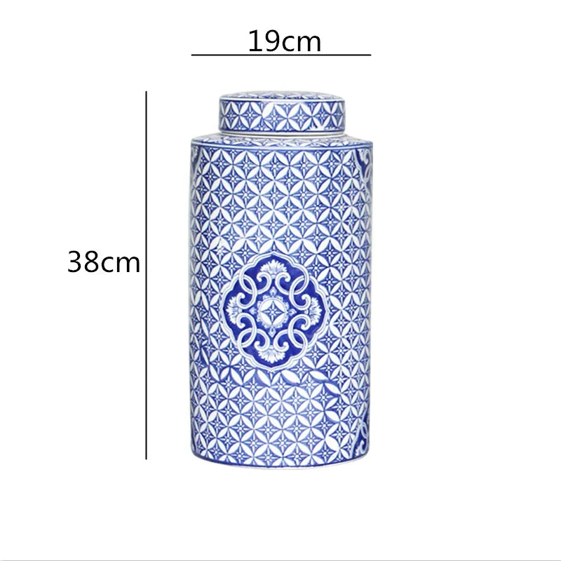 DecorBites™ Chinese Retro Ceramics Golden Vase with Cover for Home Décor and Organization