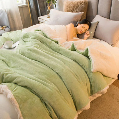 غطاء لحاف مزدوج الاستخدام من DecorBites™‎ - بطانية دافئة مناسبة لفصل الخريف والشتاء