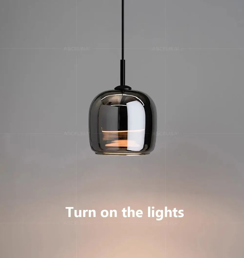 DecorBites™ Nordic Glass LED Pendant Chandelier - Modern Luxury