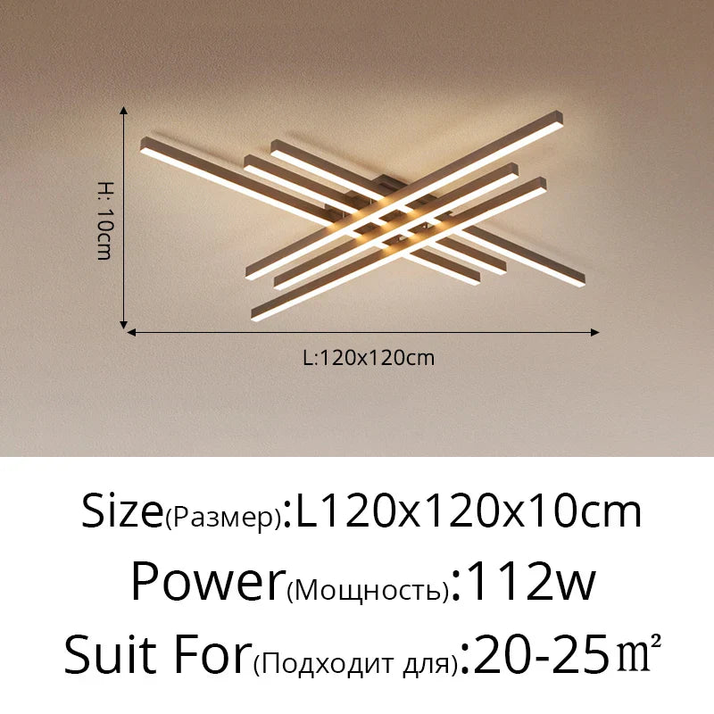 Gold Black Aluminum Chandelier