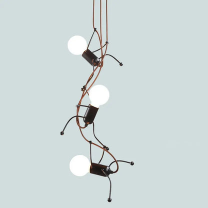 DecorBites™ Iron Man Chandelier: Modern Creative Art Climber for Aisle, Corridor, Children's Room, Bedroom