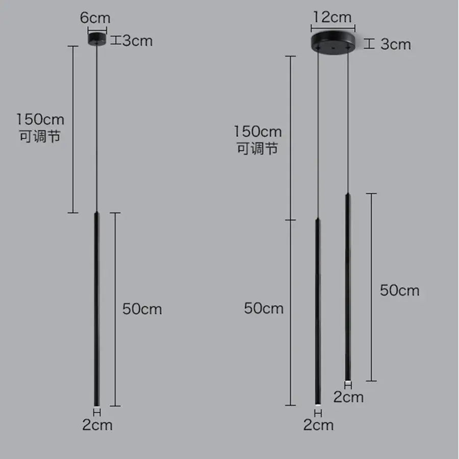 DecorBites™ Modern 2CM LED Pendant Lights for Kitchen Island