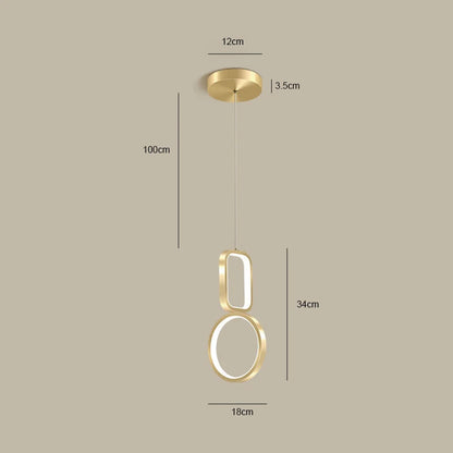 DecorBites™ LED Pendant Light: Modern Indoor Lighting for Living Room, Dining, and Bedroom