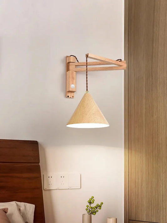 DecorBites™ Japanese Style Wind Wall Lamp, Retractable Foldable Bedside Lamp