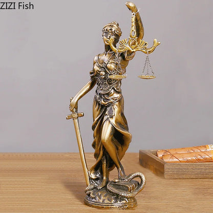 DecorBites™ Justice Goddess Resin Sculpture - Room Aesthetic Decor