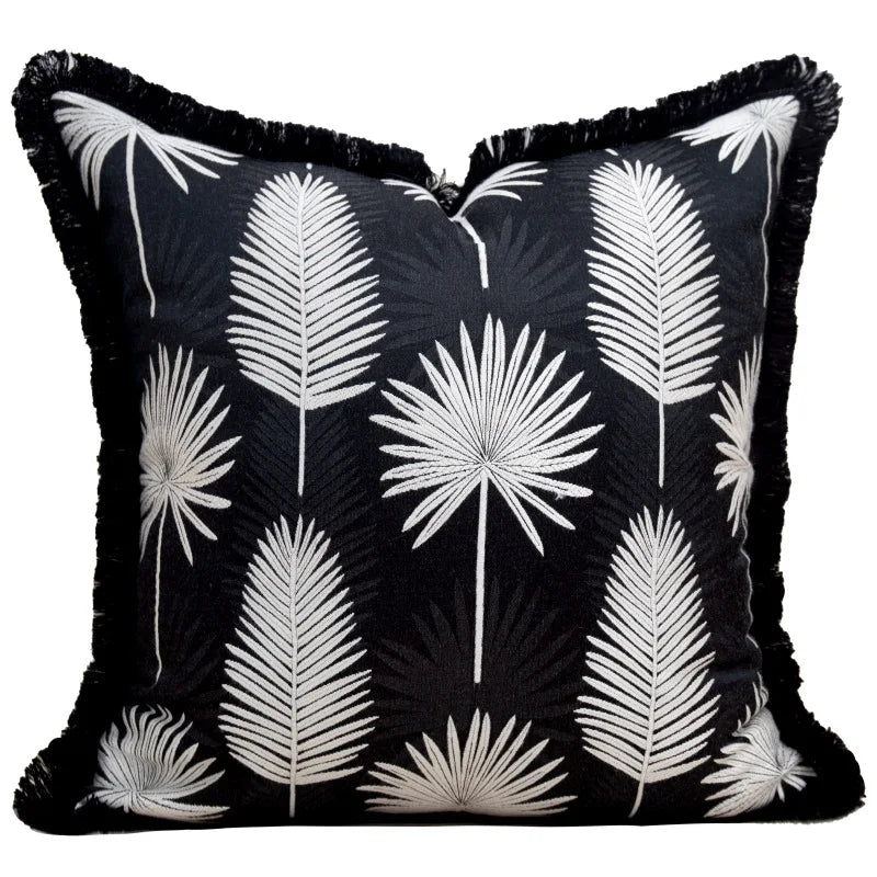 DecorBites™ Black & White Light Luxury Designer Pillow Cover - Living Room & Hotel Sofa Décor