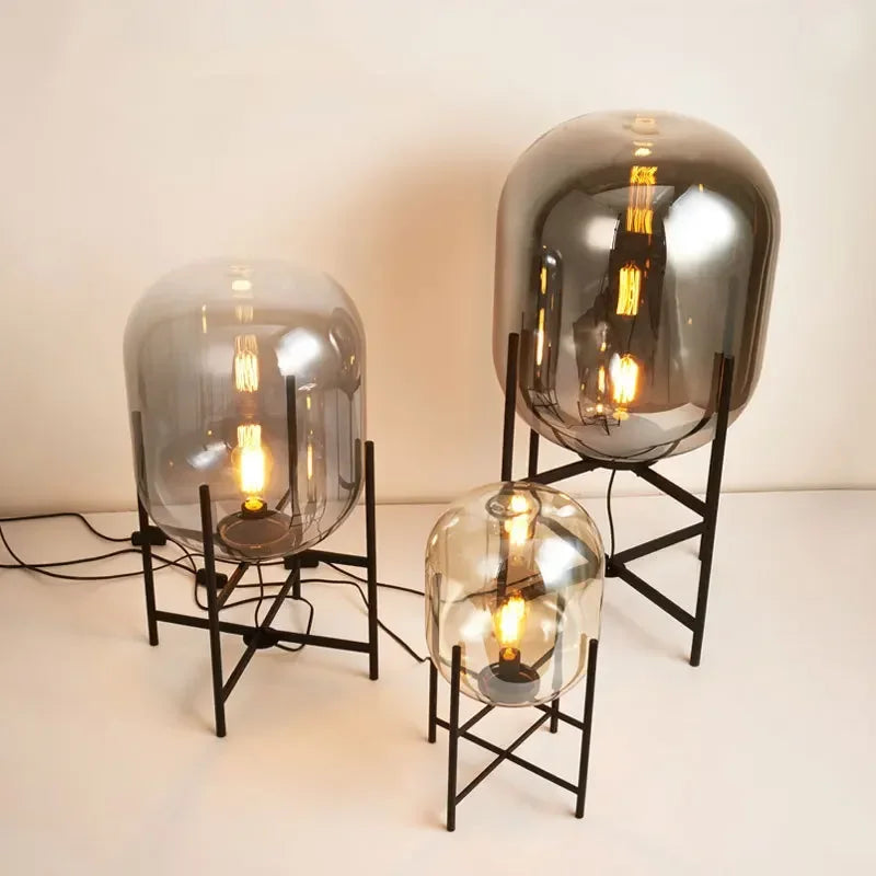 Lámpara de pie LED con bola de cristal DecorBites™ - Diseño escandinavo posmoderno