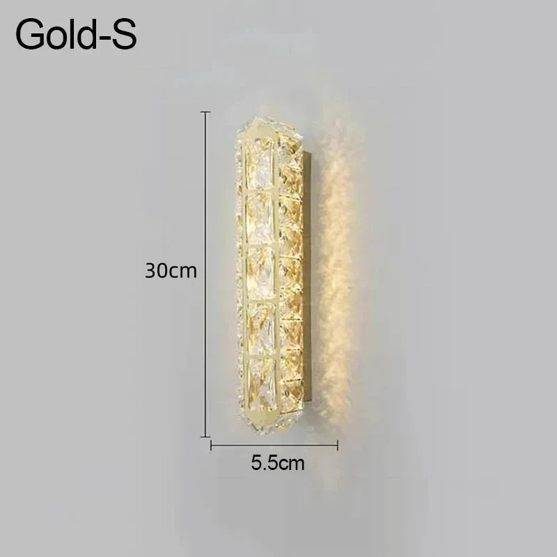 Apliques de pared DecorBites™ Crystal LED plateados | Diseño nórdico moderno para dormitorio y comedor