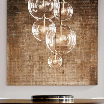 DecorBites™ Gold Metal Globe Pendant Light with LED G4 Bulb for Dining Room