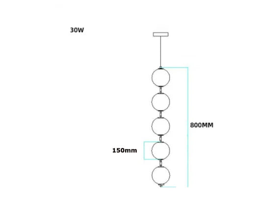 DecorBites™ Brass Artistic Necklace Chandelier Lighting for Living Room