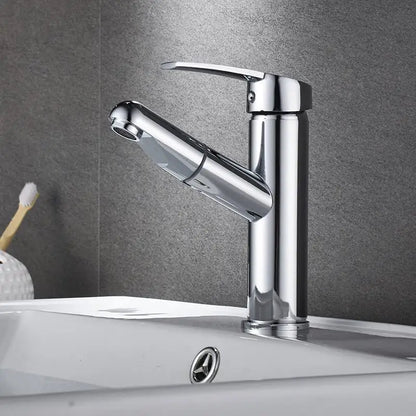 Single Handle Pull-out Bathroom Basin Faucet Hot and Cold Water Countertop Installation Faucet  Water Mode