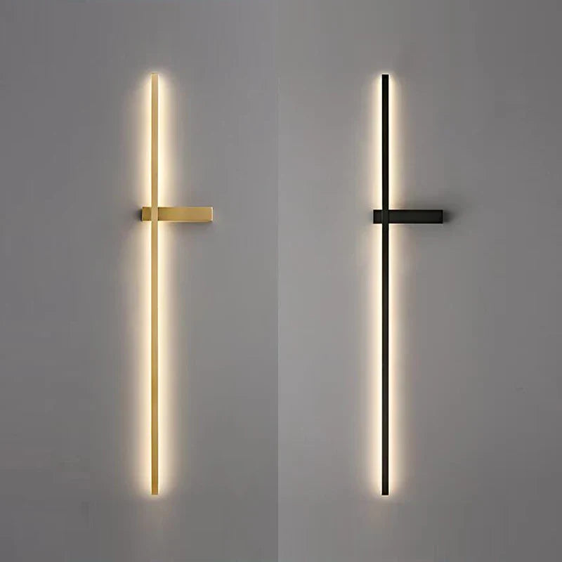 DecorBites™ LED Wall Lamp, Modern Minimalist Design, Aluminum, Indoor Lighting, Gold/Black, AC85-260V