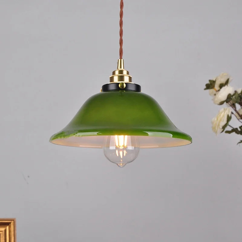 Green Glass LED Pendant