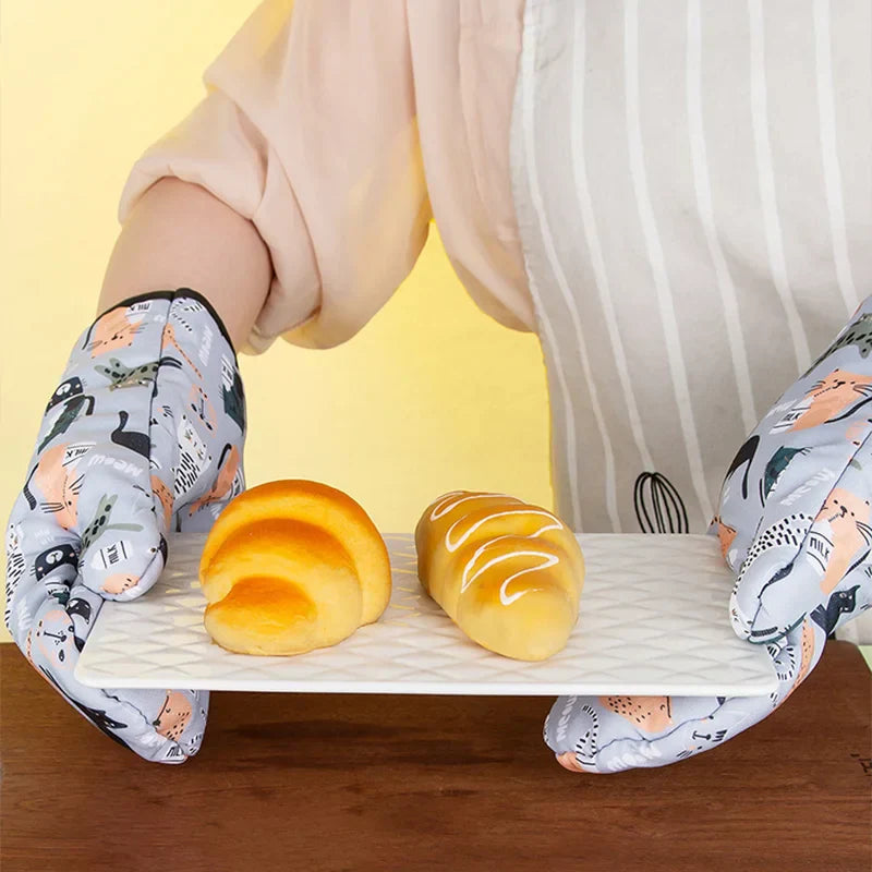 DecorBites™ Heat-Resistant Microwave Gloves for Kitchen Baking Barbecue and Oven