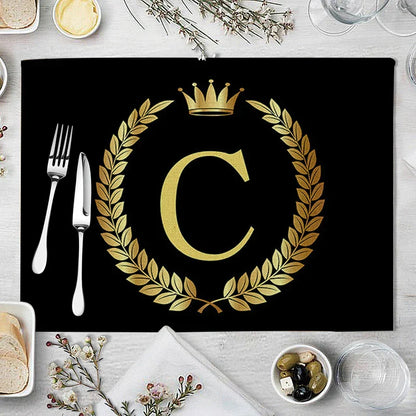 DecorBites™ Kitchen Table Mats Set of 4, 42*32cm, Cotton Linen Coasters for Dining Home Decor