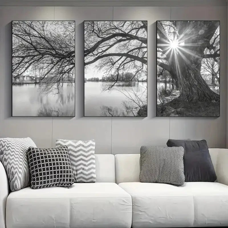 Decorbites™ ‚Atemberaubende Leinwandposter mit Sonnenuntergang am Großen Baumsee‘