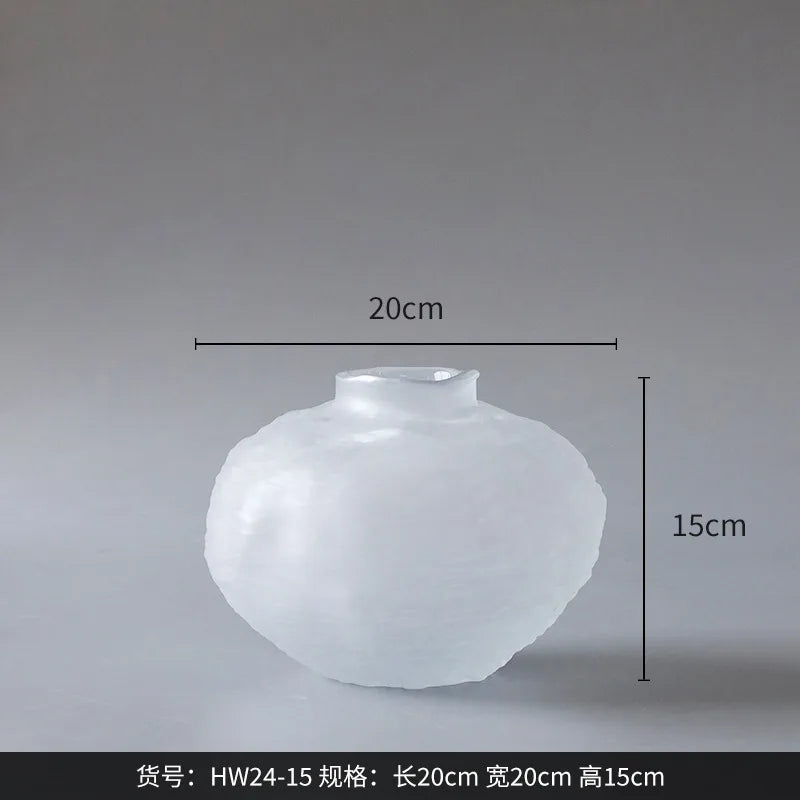 DecorBites™ Glass Pleats Vase for Hydroponics and Flower Arrangement