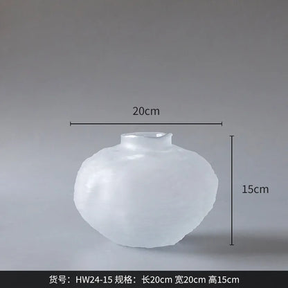 DecorBites™ Glass Pleats Vase for Hydroponics and Flower Arrangement