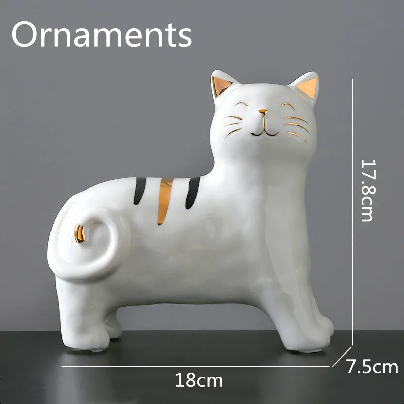 DecorBites™ Cat Vase Porcelain Kitten Ornaments Flowerpot Handicrafts Home Decoration