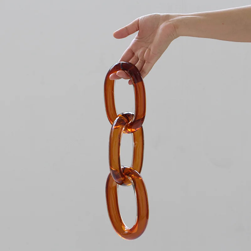 Decorbites™ Glas-Handgefertigte Ketten-Schnallen: Transparent, Farbig, Handgefertigte Seil-Dekoration für Heimaccessoires