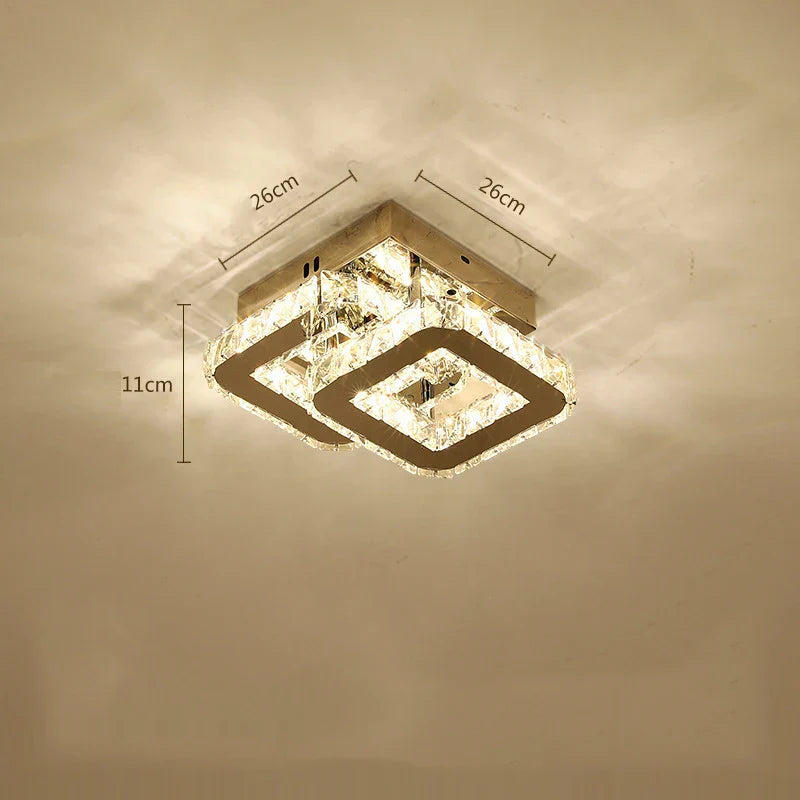 DecorBites™ Crystal LED Ceiling Lamps Modern Chandeliers for Home Room Decor