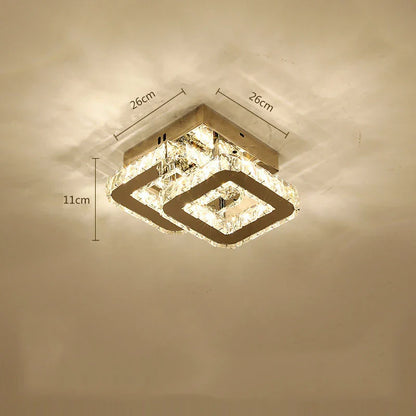 DecorBites™ Crystal LED Ceiling Lamps Modern Chandeliers for Home Room Decor