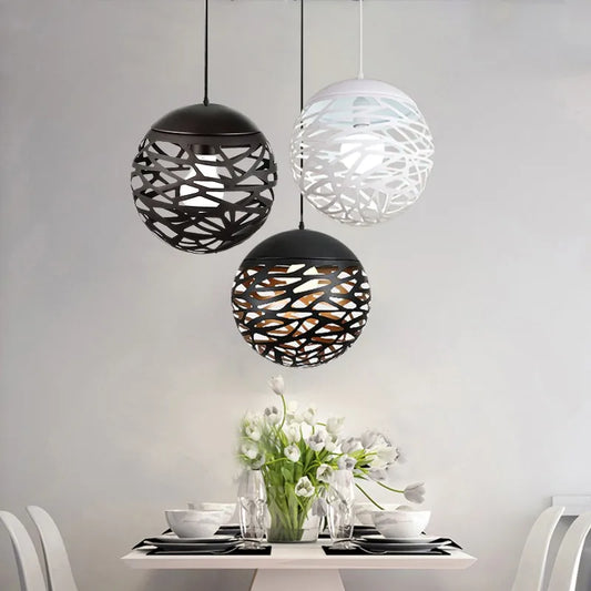 DecorBites™ Kelly Pendant Lamp: Vintage Ball Light Chandelier for Industrial Home Decor