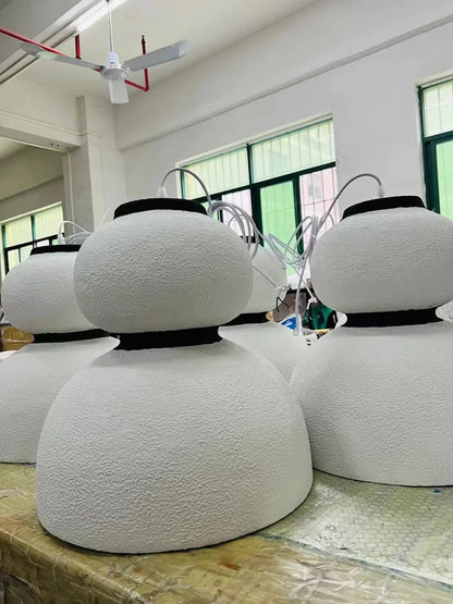 DecorBites™ Gourd Shaped LED Chandelier: Nordic Wabi Sabi Design for Homestay, Cafe & Restaurant