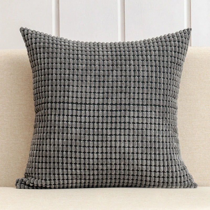 Decorbites™ Kordflanell Maiskorn-Muster Kissenbezug Einheitsfarbe Dekokissen-Hülle 40/45/50/55/60 cm