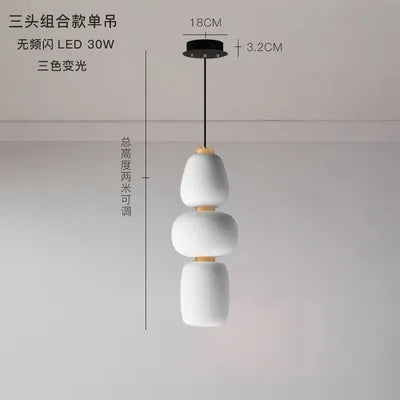 DecorBites™ Glass Ball Pendant Light: Modern Milky White LED Hanging Lamp for Dining Table