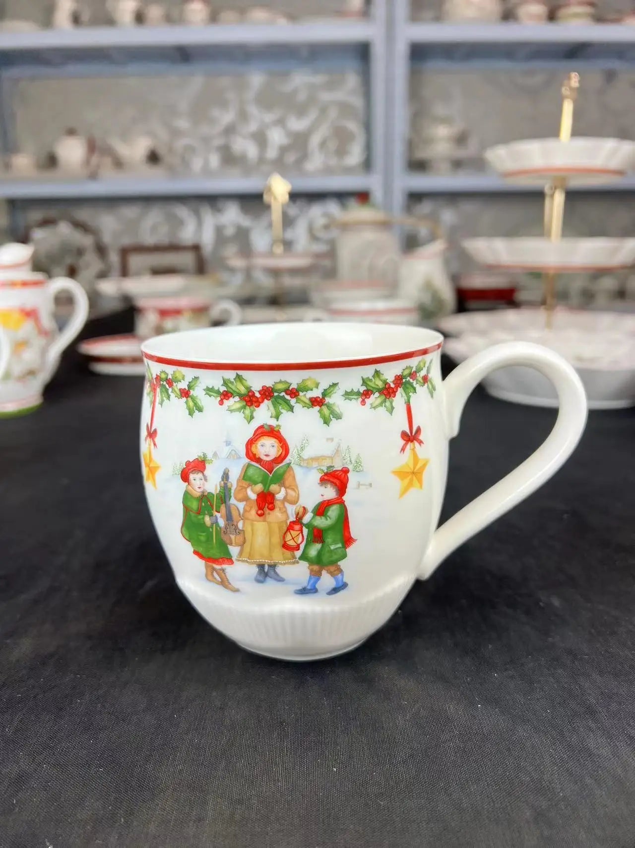 DecorBites™ Christmas Dinnerware Set: Plates, Tray, Mugs, Bowls, and Dishes