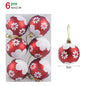 6Pcs/box 6cm Transparent Painting Christmas Ball New Year Xmas Tree Ornaments Decoration for Home 2023 Noel Navidad Gifts