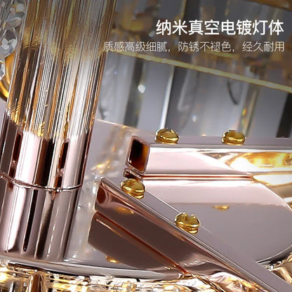 DecorBites™ Crystal Chandelier: Modern Luxury Round Italian Restaurant Light