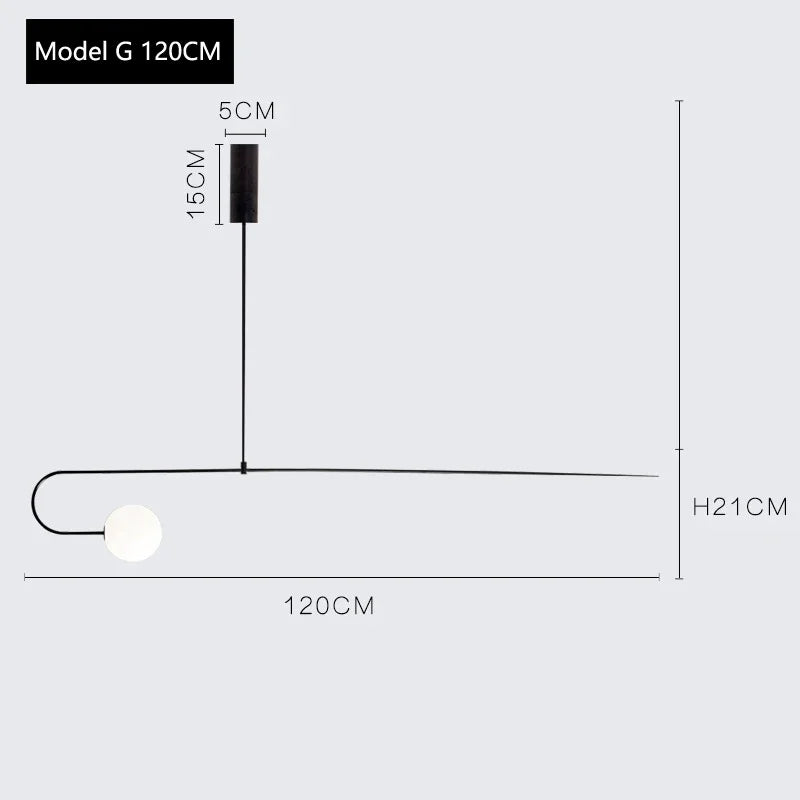 ثريا ديكوربايتس™ آرك لاين: ثريا نورديك معلقة لغرفة المعيشة وغرفة الطعام والمطبخ