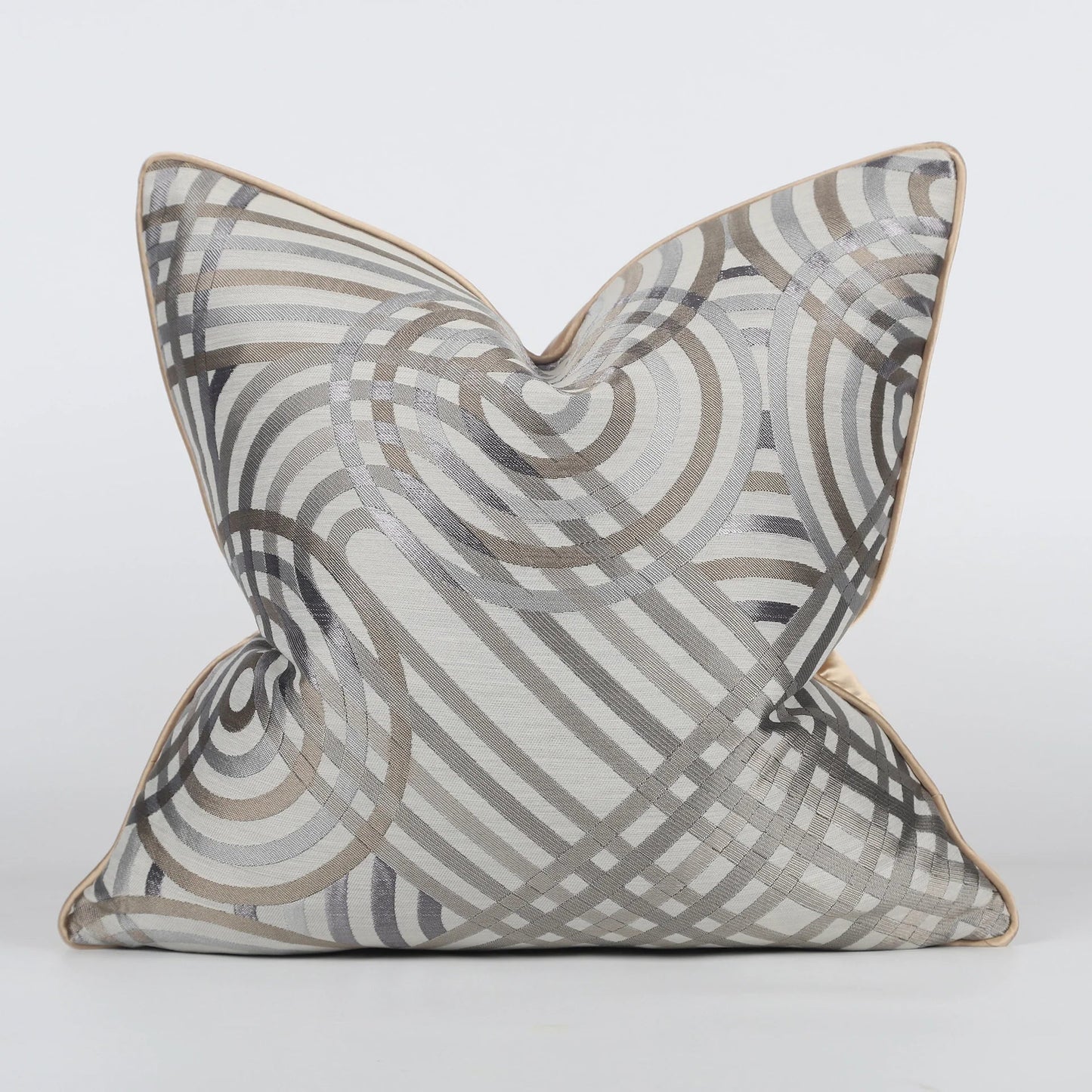 DecorBites™ Jacquard High-end Cushion Cover 45x45cm Black Gold Decorative Pillowcase