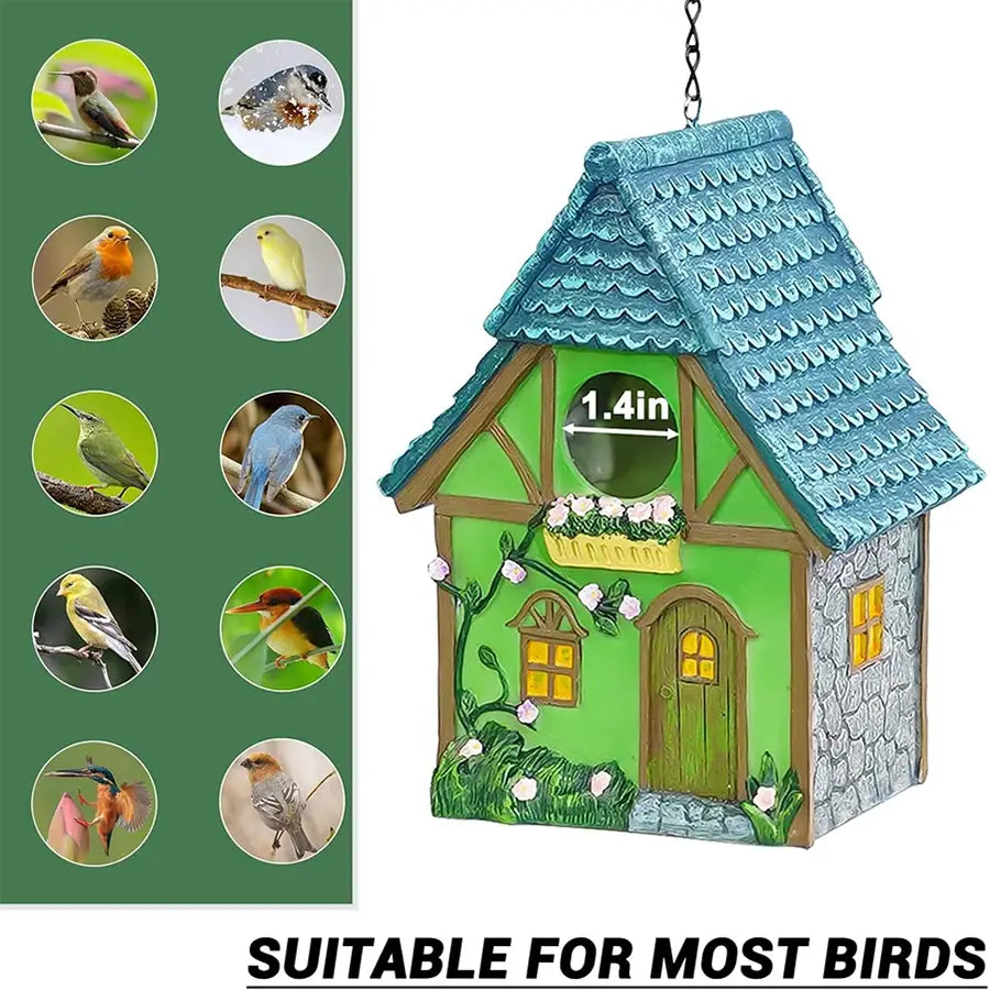 Decorbites™ Vogel-Liebhabers Außen-Hängender Harz-Vogelhäuschen