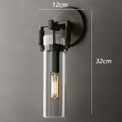 DecorBites™ Glass Wall Lamp Industrial Style Retro Sconce for Bedroom Study Loft Dining Room