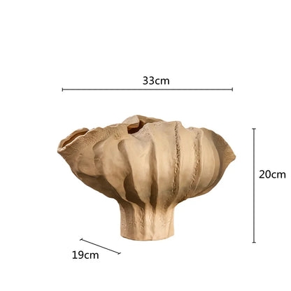 DecorBites™ Ceramic Wavy Flower Vase - Home Decoration and Storage Organization