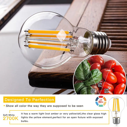 DecorBites™ A19 7W 12W E27 220V LED Bulbs 2700K High Lumen Ultra Bright 1521lm Decorative