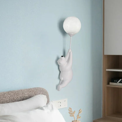ديكور بايتس™ - مصباح ليلي على شكل دب: مصباح قمري على شكل كرتون نورديك لديكور غرفة الأطفال