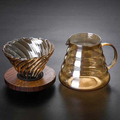 Decorbites™ Glas-Kaffeefiltertopf Tropf wiederverwendbare Zubehör Braun Gebrühter Perkolator