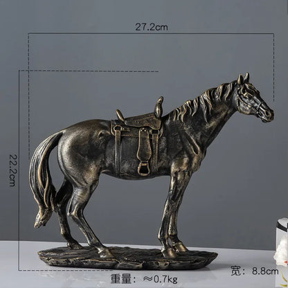 DecorBites™ Elegant Horse Resin Statue for Home Office Decor