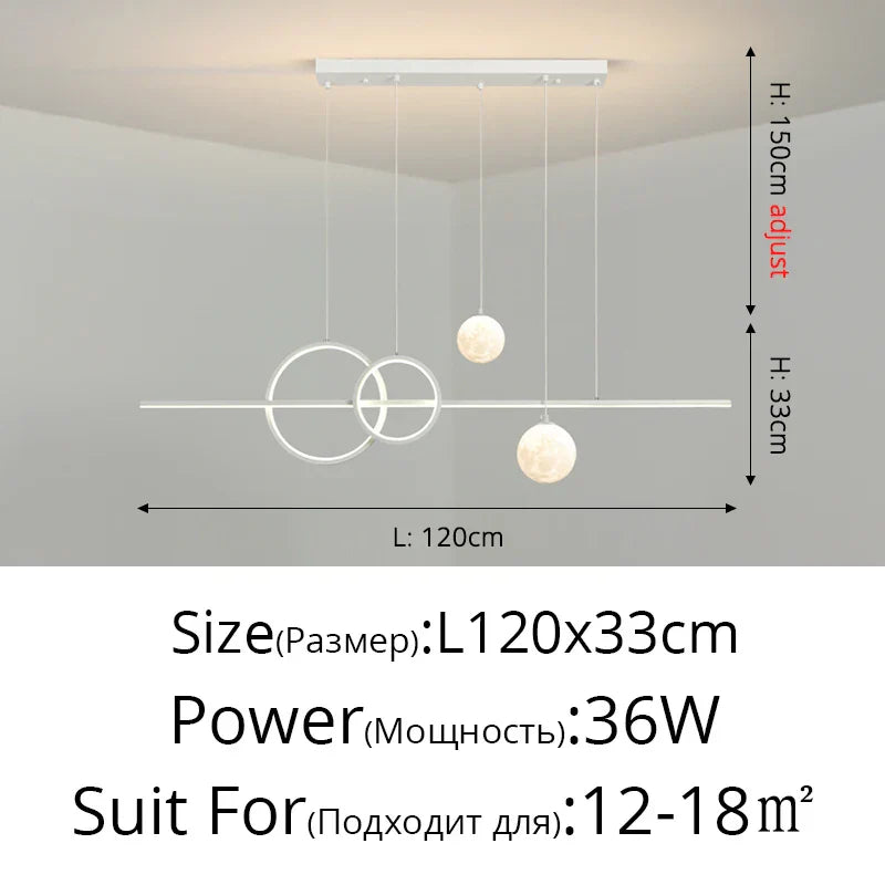 DecorBites™ LED Pendant Lights for Dining Room & Kitchen - Modern Chandelier Lighting