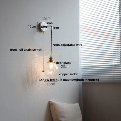 DecorBites™ Ceramic LED Wall Light with Pull Chain Switch - Nordic Design