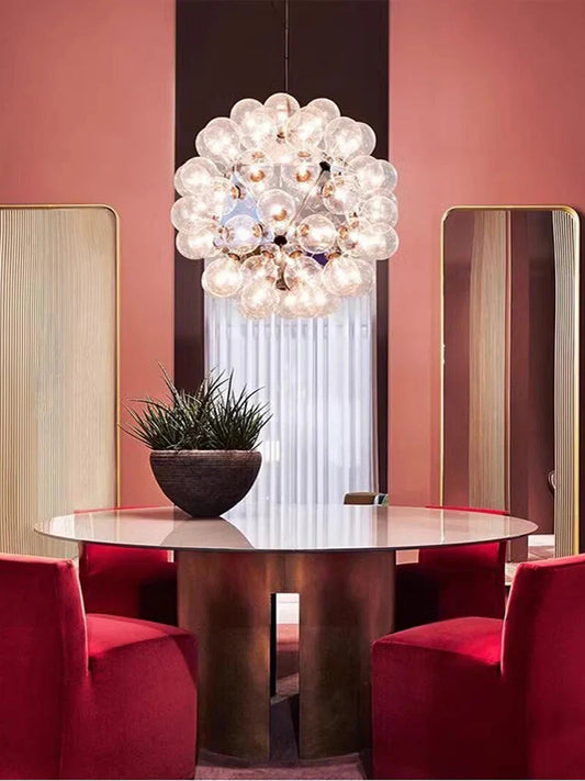 DecorBites™ Glass Bubble Kitchen Island Chandelier: LED Hanging Lamps for Dinning Room