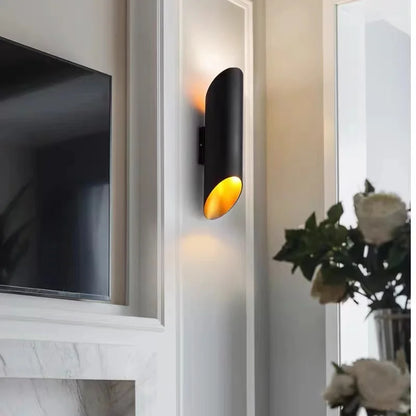 DecorBites™ Black Aluminum Tube Wall Lamp for Study Bedroom Corridor Aisle Sconce