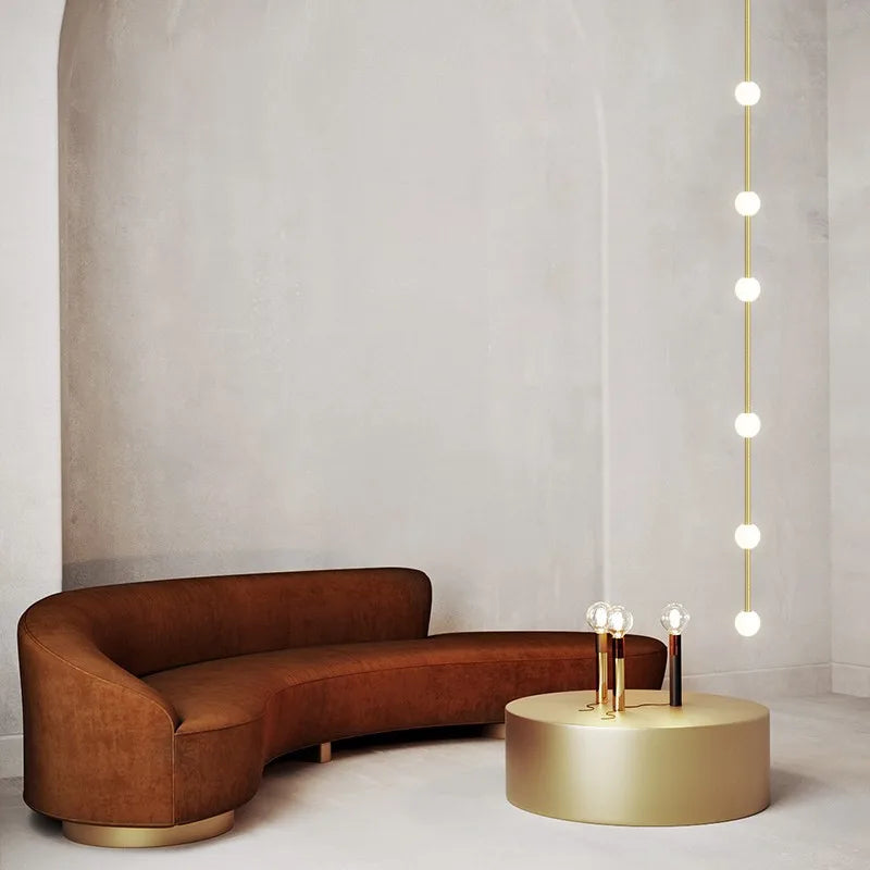 Lámpara de araña de cristal lineal DecorBites™ | Minimalista negro/dorado | Diseño creativo de 5/6/7/8 luces