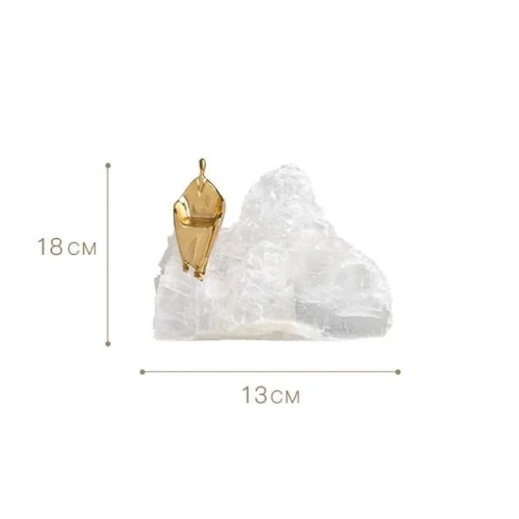 DecorBites™ Golden Man Crystal Mountain Sculpture Home Decor Handcraft